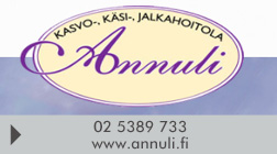 Kasvo-, käsi- ja jalkahoitola Annuli logo